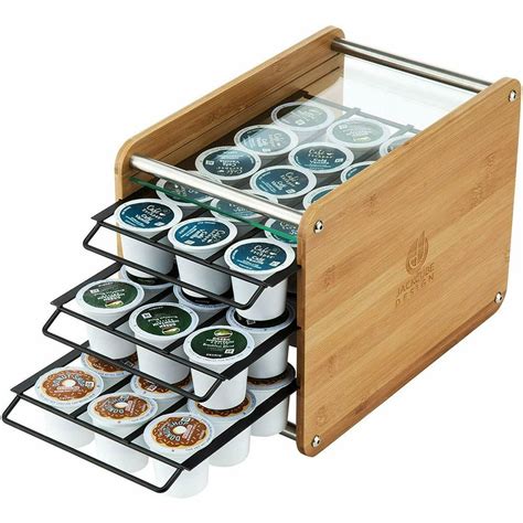 45 Keurig K Cup Organizer Bamboo Storage Coffee Pod Holder Drawer Rack ...