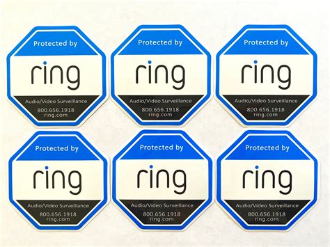 6 Ring Security Window Stickers Security Alarm | Etsy