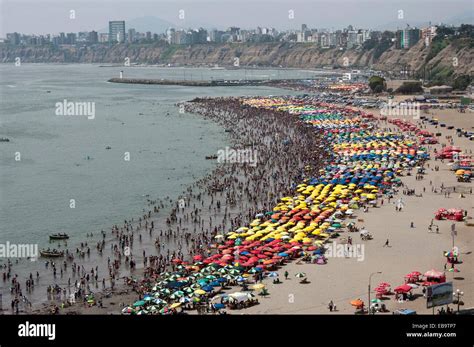 Peru Lima city Agua Dulce beach Stock Photo - Alamy