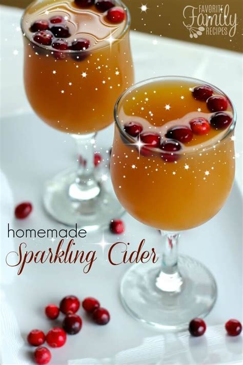 Homemade Sparkling Cider | Sparkling cider, Yummy drinks, Thanksgiving menu planning