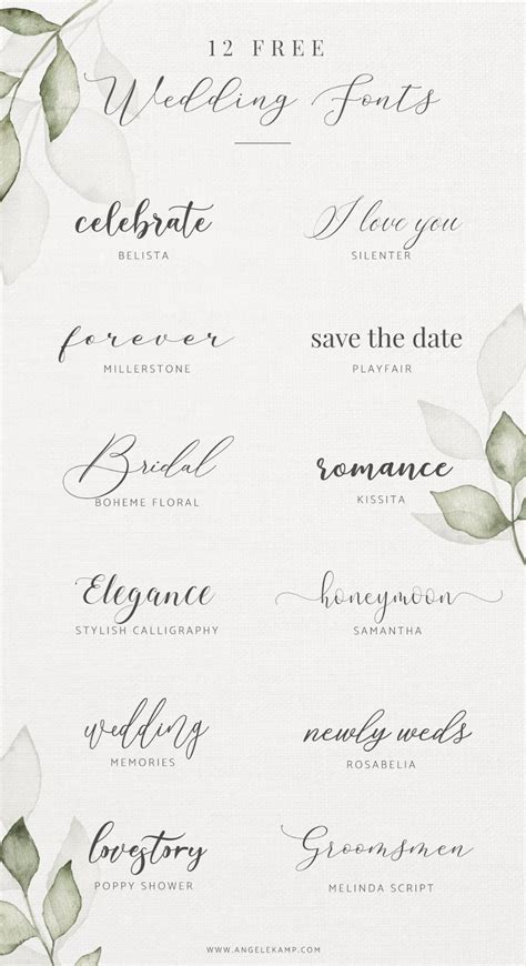 Free wedding fonts – Artofit