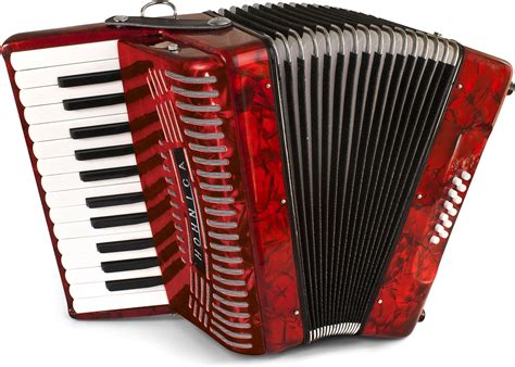 Hohner Accordéons 1303-RED 12 Basse 37 touches Touches Piano Accordéon ...