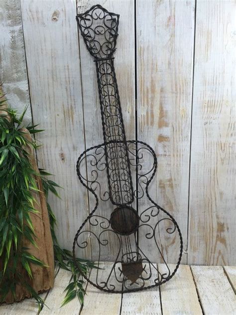 Wrought Iron Guitar Decor Iron Wall Decor by BostonInventory | Iron ...