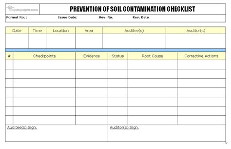 Prevention of soil contamination