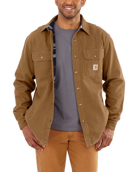 Carhartt Weathered Canvas Shirt Jacket | Boot Barn