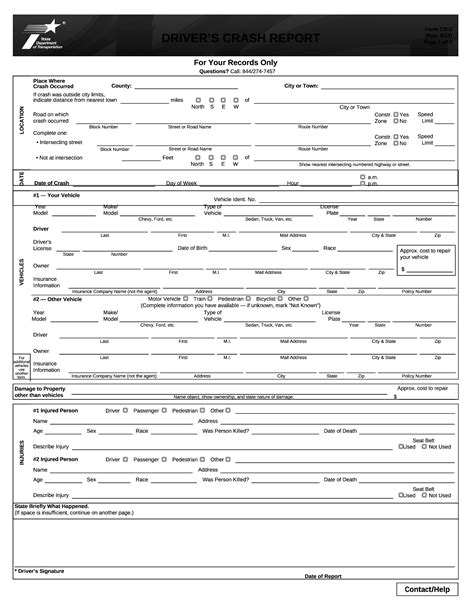 Form CR-2. Driver's Crash Reports (Texas) | Forms - Docs - 2023