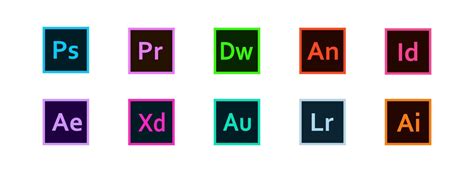 Adobe software icons vector 6541762 Vector Art at Vecteezy