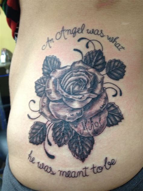 Rose tattoo in memorial of my brother | Rose tattoos, Rose tattoo ...