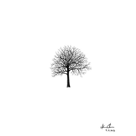 Small Tree Silhouette Drawing by Adam Vereecke - Fine Art America