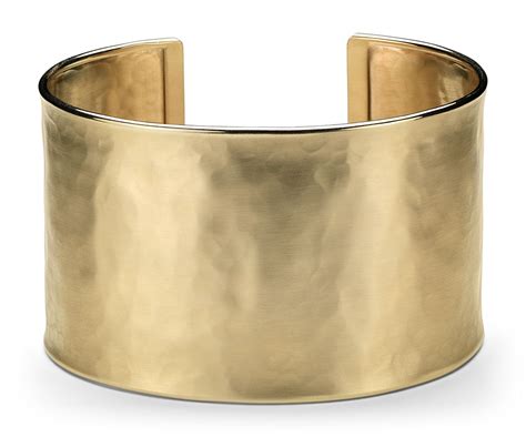 Wide Hammered Cuff Bracelet in 14k Italian Yellow Gold (37 mm) | Blue Nile NL