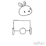うさぎさんはトロッコが楽しくてもう一度乗りたいと思いました ️うさぎ トロッコ ありママランド 手描き 思い付き 簡単  YouTube sketch template