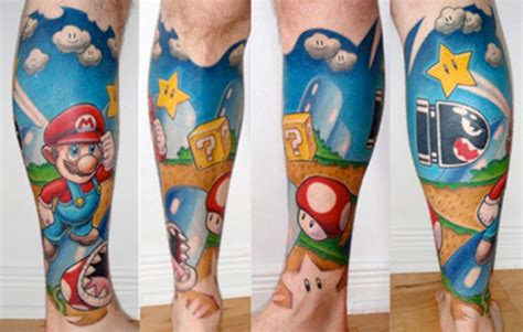 The best Super Mario leg tattoo you will see all day - We Interrupt ...