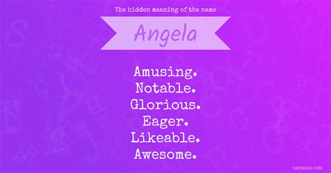 The hidden meaning of the name Angela | Namious