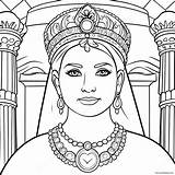 Queen Esther Royalty Coloring Page 6890 5484 sketch template