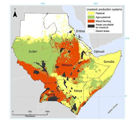 Map of pastoral and agro-pastoral areas of East African countries (used... | Download Scientific ...