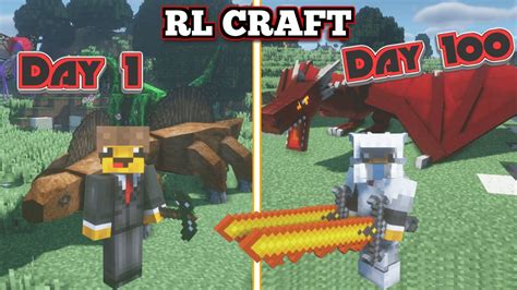 I Spent 100 Days in Minecraft RL CRAFT... - YouTube