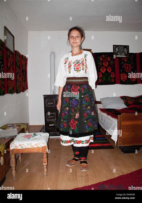 A young Serbian woman dressed in a traditional costume Stock Photo - Alamy