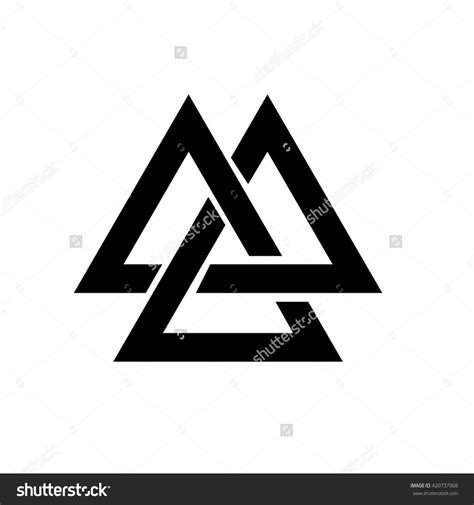 Triangle Logo. Valknut Is A Viking Age Symbol, Which Representing Norse ...