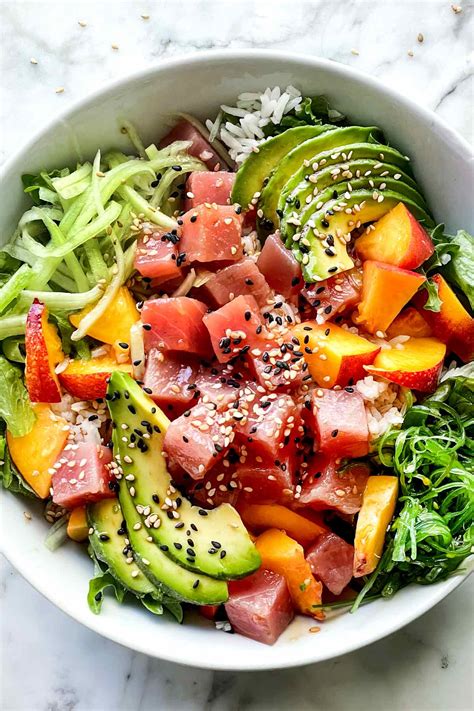 Shoyu Ahi Poke Bowl (Hawaiian Ahi Poke Bowl) | foodiecrush.com