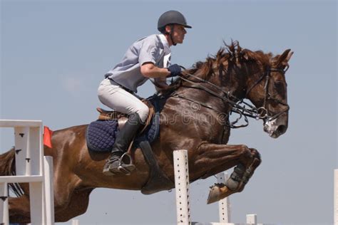 Horse jumping show editorial photo. Image of riding, farm - 9704191