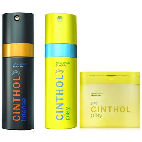 Cinthol Play + Intense Deodorant Spray + Shower Gel - Play (Refreshing ...