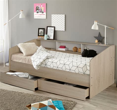 NEW Light Oak Bevel Single Bed with Storage - VIC Furniture,Beds | eBay