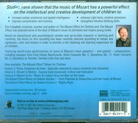 The Mozart Effect Music for Children Vol. 1 CD