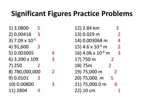 PPT - Significant Figures Practice Problems PowerPoint Presentation, free download - ID:2345491