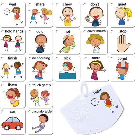 Buy 37 Pcs Autism Communication Card Visual Aid Special Ed Nonverbal ...