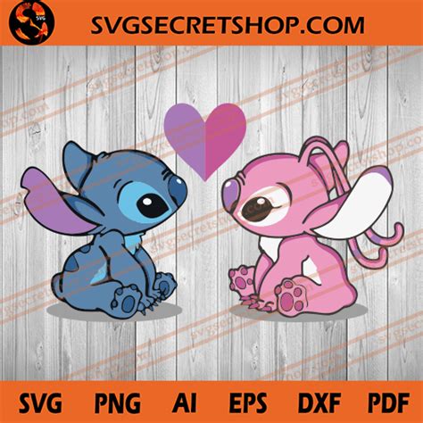 Stitch And Angel SVG, Stitch And Girlfriend SVG, Stitch SVG, Angel SVG | SVG Secret Shop