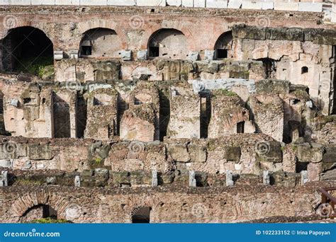 Amphitheater Inside of Colosseum in Rome, Italy Stock Photo - Image of ...