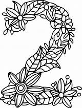 Number 2 coloring Pages  ColoringLib sketch template