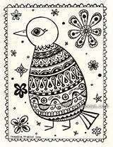 Folk Art Coloring Pages 2  sketch template