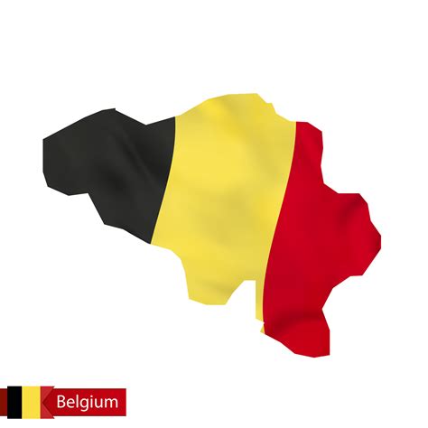 Belgium map with waving flag of Belgium. 34030975 Vector Art at Vecteezy