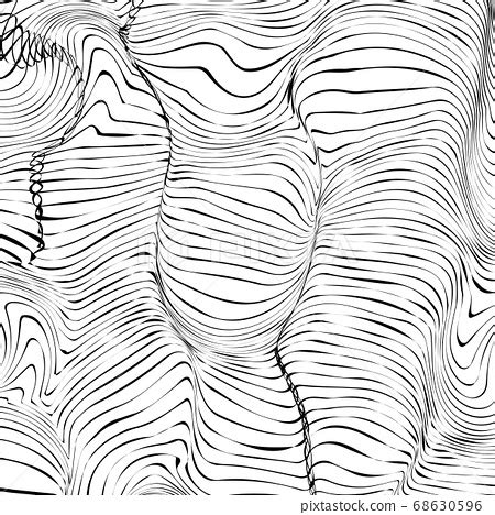 Abstract wavy striped background - Stock Illustration [68630596] - PIXTA