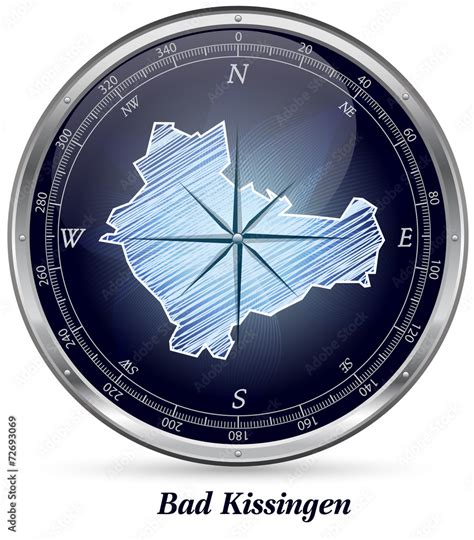 Karte von Bad-Kissingen Stock Vector | Adobe Stock