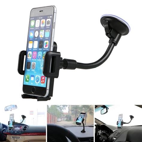 TSV Universal Car Windshield Dashboard Suction Cup 360 Degree Mount Holder Stand for Cellphones ...