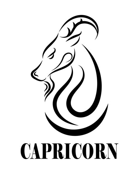 Capricorn zodiac line art vector eps 10 2174342 Vector Art at Vecteezy