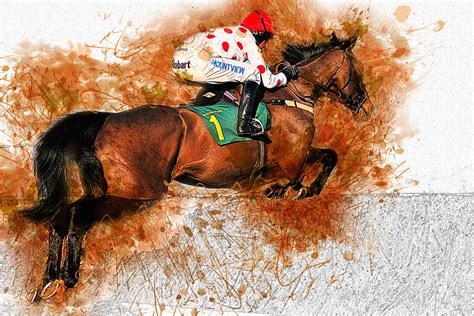 Horse Image With Oil Paint Effect - Horse Racing Photos