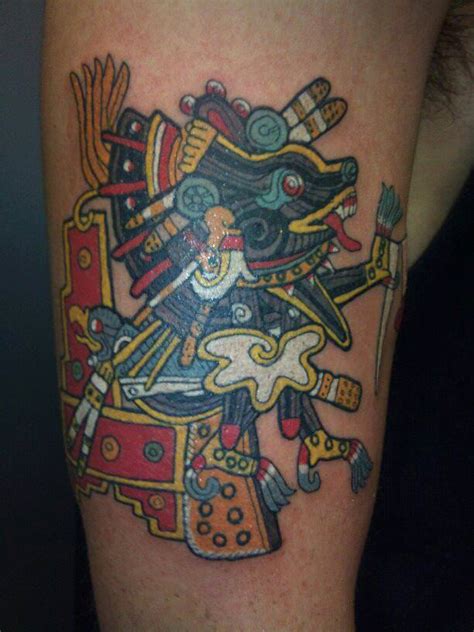 A tribal Aztec tattoo design of Xolotl, the Aztec god of fire and death « « Ratta Tattoo