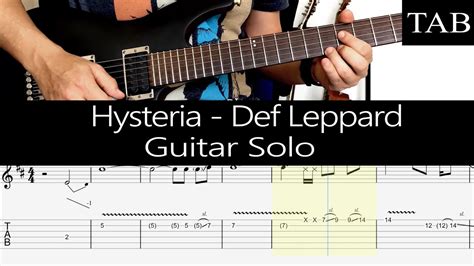 HYSTERIA - Def Leppard (Phil Collen & Steve Clark): SOLO guitar cover + TAB - YouTube