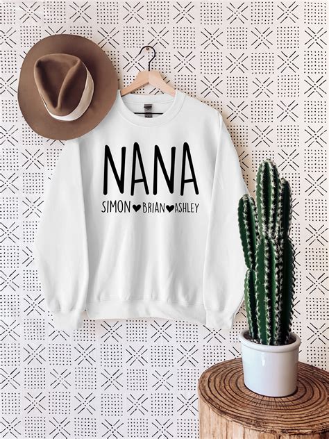 Nana Sweatshirt Personalized Nana Sweat Mother's Day - Etsy