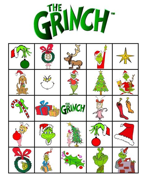 Free Printable Grinch Bingo! – Evening Notes | Grinch christmas party, Grinch christmas, School ...