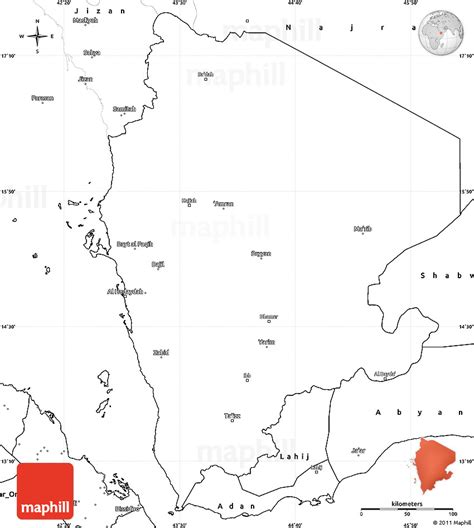 Blank Simple Map of North Yemen (1)