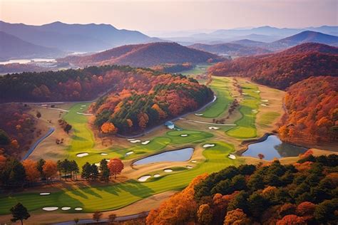 The Golf Course In Autumn In South Korea Background, Autumn, Gyeonggi Do, Golf Course Background ...