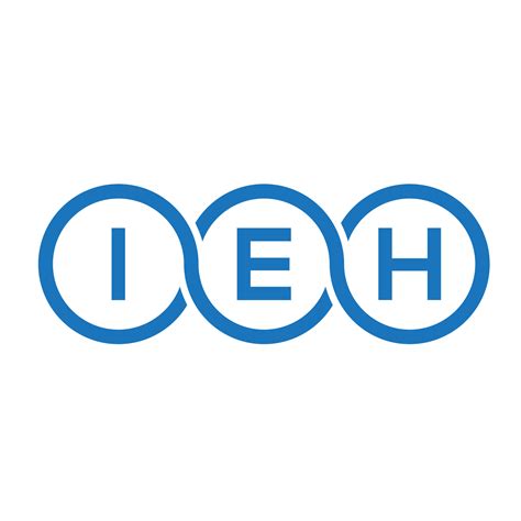 diseño del logotipo de la letra ieh sobre fondo blanco. es decir, el ...