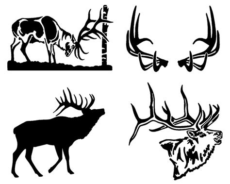 Elk Head Silhouette