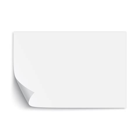 Feuille de papier blanc. illustration. | Vecteur Premium