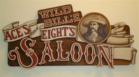 Old Western & Southern American Fonts | Western saloon, Painted signs, Aces and eights