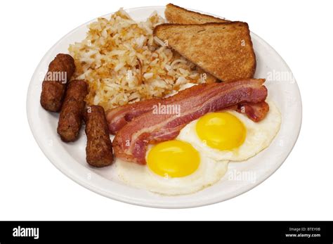 Breakfast eggs toast hash browns bacon hi-res stock photography and images - Alamy